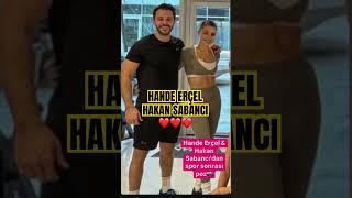 Hande Erçel❤️Hakan Sabancı spor salonu pozları [upl. by Ragland741]