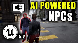 Unreal Engine 52 Matrix Demo Smart AI NPCs [upl. by Aisekal]