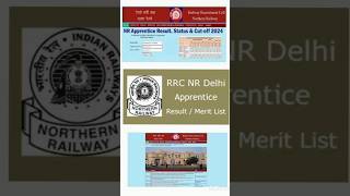 RRC NR DELHI APPRENTICE MERIT LISTCUT OFF OUT shorts viral trending shortvideo youtubeshorts [upl. by Dorree]