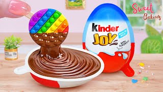 Rainbow Ice Cream Kinder Cake🍫Amazing Miniature Rainbow Ice Cream With Kinder Cake Decorating Ideas🍫 [upl. by Alfonse]