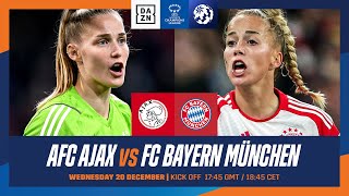 Ajax vs Bayern Munich  UEFA Womens Champions League 202324 Matchday 4 Full Match [upl. by Barabbas]