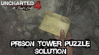 Uncharted 4  How To Solve The Prison Tower Puzzle Chapter 2 [upl. by Glenna71]