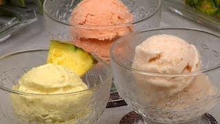 Homemade Pineapple Ice Cream Recipe Fruit Ice Cream in a Food Processor [upl. by Radie]