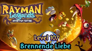 Rayman Legends 🏆 100 Walkthrough 🥇 Level 107  Brennende Liebe [upl. by Guimar836]