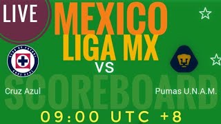 Cruz Azul VS Pumas UNAM Mexico Liga MX 2024 LIVE SCORE [upl. by Serrano345]