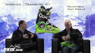 2015 Nordica Transfire R1 Mens Ski Boot Overview by SKISCOM [upl. by Dranoc]