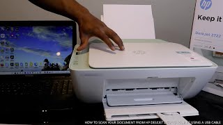 How to Scan Your Document From HP Deskjet To Your PC Using a USB Cable [upl. by Reni]