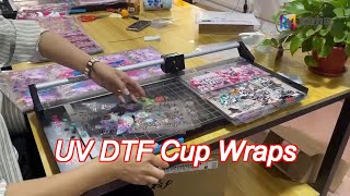 oem printing uv dtf libbey wraps for cups wraps spanish 16oz tumbler [upl. by Auginahs]