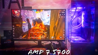 AMD 7 5700G Gaming Pc Integrated Graphics Card 🙂 FREE FIRE Test FPS [upl. by Milissa472]