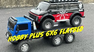 New Hobby Plus 6x6 Flatbed Unboxing amp Demo hobbyplus hobbyplus6x6 arktos rccrawler [upl. by Venus493]