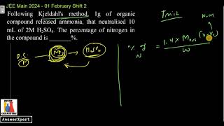 Following Kjeldahls method 1g of organic compound released ammonia that neutralised 10mL of 2M H2 [upl. by Hughie]