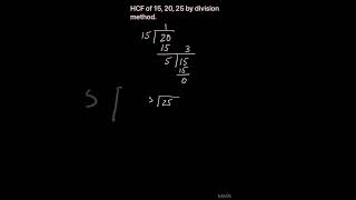 Find HCF by division method maths hcf gcf divisionmethod [upl. by Nifares]