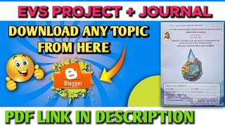 Class 11th amp12th Evs Project  Journal Assignment For Free Download PDF Maharashtra State Board [upl. by Lorant986]