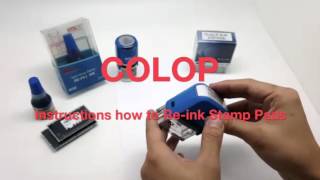 How To ReInking Colop self inking stamp refill amp refill inkpad [upl. by Irved861]