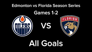 Edmonton Oilers vs Florida Panthers  Season Series  All Goals [upl. by Quincey]