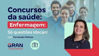 Concursos da Saúde  Enfermagem Só questões Idecan [upl. by Inus]