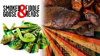 Smoked Canada Goose Breast with Wild Fiddleheads on the Black Earth Grills Hybrid Pellet Smoker and [upl. by Lebbie]