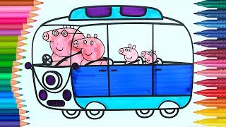 Colorare arcobaleno Peppa Maiale l Come disegnare coloring book l Imparare colori video per bambini [upl. by Riggs]