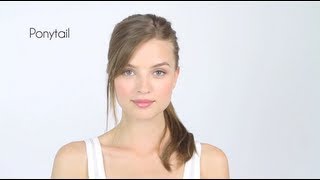 Easy Side Bangs Without Scissors amp Ponytail HowTo [upl. by Ayanej292]