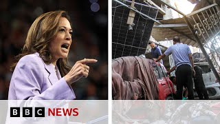 Kamala Harris says too many civilian deaths in Gaza  BBC News [upl. by Allene210]