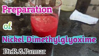 Preparation of Nickel Dimethylglyoxime Complex  Gravimetric analysis of Nickel [upl. by Arratal]