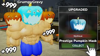 I Unlocked Prestige Pumpkin Mask In Gym League Halloween [upl. by Romney420]