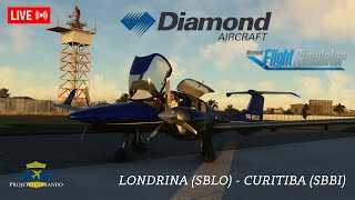 MSFS 2020 Voo IFR Fora de Aerovia  Diamond DA42 VI  Londrina  Curitiba G1000 [upl. by Booma704]