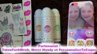 Partenariat Merci Handy TatooForAWeek Personnalisetacoque  Miniconcours [upl. by Rosabella]