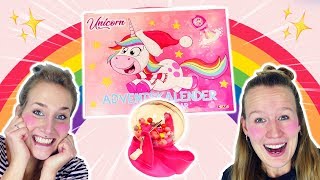 Einhorn ADVENTSKALENDER LOTTERIE Challenge NINA VS KATHI Wer öffnet die besten Türen Craze Unicorn [upl. by Youngman]