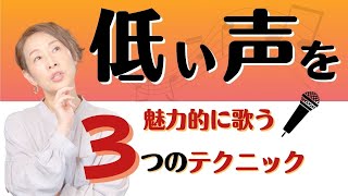 【ボイトレ】低い声を魅力的に歌う低音のテクニック３選 [upl. by Chaille349]