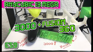 Anycubic I3 Mega E59 Wir bauen was mit Fusion Tutorial 3000 Danke [upl. by Nahshu724]