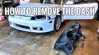 HOW TO REMOVE THE DASH  1999 MITSUBISHI ECLIPSE GSX SEMA2019GSX aka ANGRY PANDA [upl. by East]