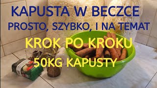 Kapusta kiszona w beczce  Jak kisić kapustę  Krok po Kroku [upl. by Tybi]