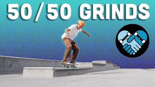 Easiest Skateboarding Grinds  5050s How to Enter amp Exit Grinds Guide Lines Safety and Bails [upl. by Karlin453]