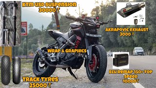 Fully modified mt15 full detailed video 🫨 modifications worth rs 100000₹ 🤯 youtube mt15 [upl. by Syman]