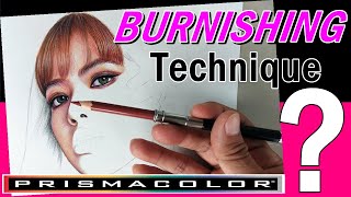 How to Draw Realistic Portrait with PRISMACOLOR Colored Pencil BURNISHING [upl. by Yecnay]