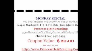 Pricess Hair Braiding Charlotte NC  AllBraidingCom [upl. by Rratsal]