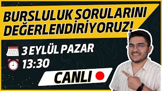 Bursluluk Sınavı Sorularını Değerlendiriyoruz  CANLI YAYIN [upl. by Chilt]