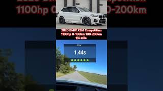 BMW X3M Competition 1100hp 0100km 100200km 14 mile dragy gps performance box [upl. by Monarski]