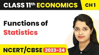 Functions of Statistics  An Introduction  Class 11 Economics  Statistics [upl. by Laitselec]