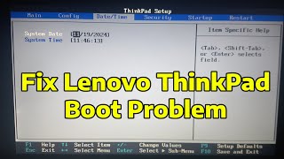 How To Fix Lenovo ThinkPad Windows Boot Problem T460s T470s T480s T490s etc [upl. by Schram]