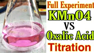 Titration Oxalic Acid Vs KMnO4 in Hindi  Full Experiment with Calculations  Chemistry Practical [upl. by Alvis630]