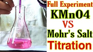 Titration  KMnO4 Vs Mohr Salt in Hindi  Full Experiment  Calculations  Chemistry Practical [upl. by Annam]