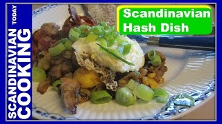 Biksemad or Pyttipanna A Scandinavian hash dish made from leftovers with a fried egg on top [upl. by Ahseem]