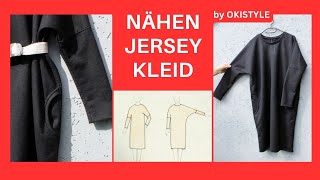 Jersey Kleid mit Dolmanärmel nachgenäht [upl. by Darrey421]