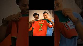 Speed gives Ronaldo a jersey 😂 viralshort football trendingshorts [upl. by Akinas131]