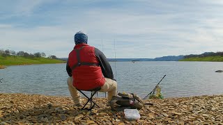 Catch Spring Trout from the bank at Giant Reservoirs New Melones Reservoir [upl. by Rafat]