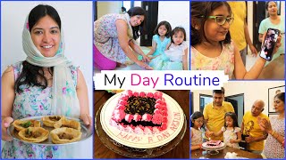 My Day Routine  Baking CAKE With Family  CookWithNisha [upl. by Eberta]