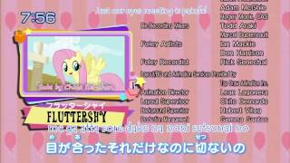 Japanese My Little Pony Friendship is Magic creditsoutro Kataomoi no Tou Age with lyrics HD [upl. by Ihn]