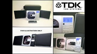 TDK NX03 CD MP3 Mini HiFi Active Subwoofer Slimline System with Remote Control [upl. by O'Connor]